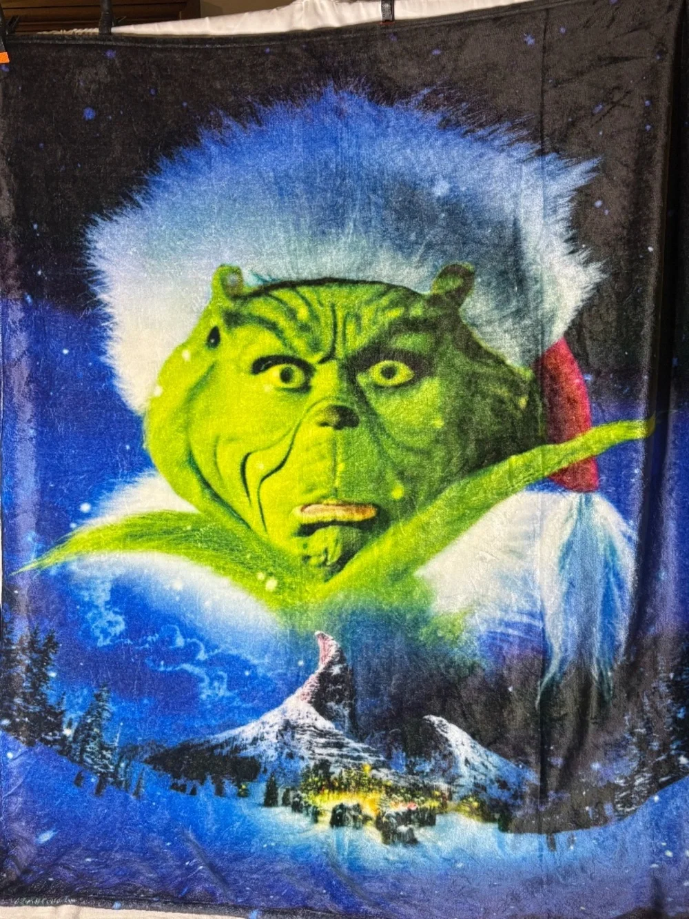 Vintage Jim Carrey How The Grinch Stole Christmas Throw Blanket 50